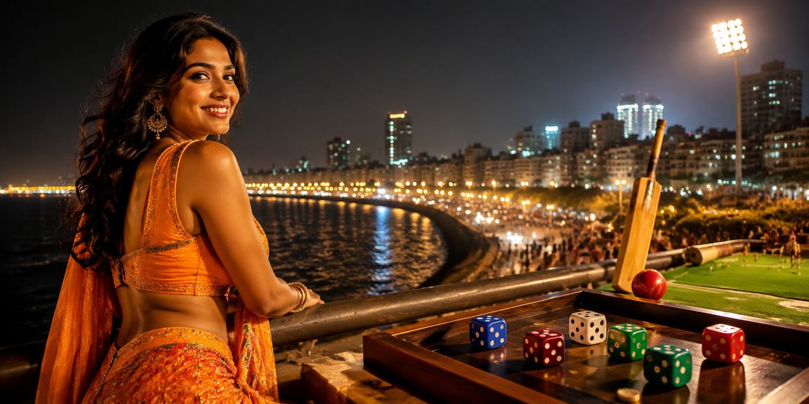 Mumbai Marine Drive cricket game betting at night market